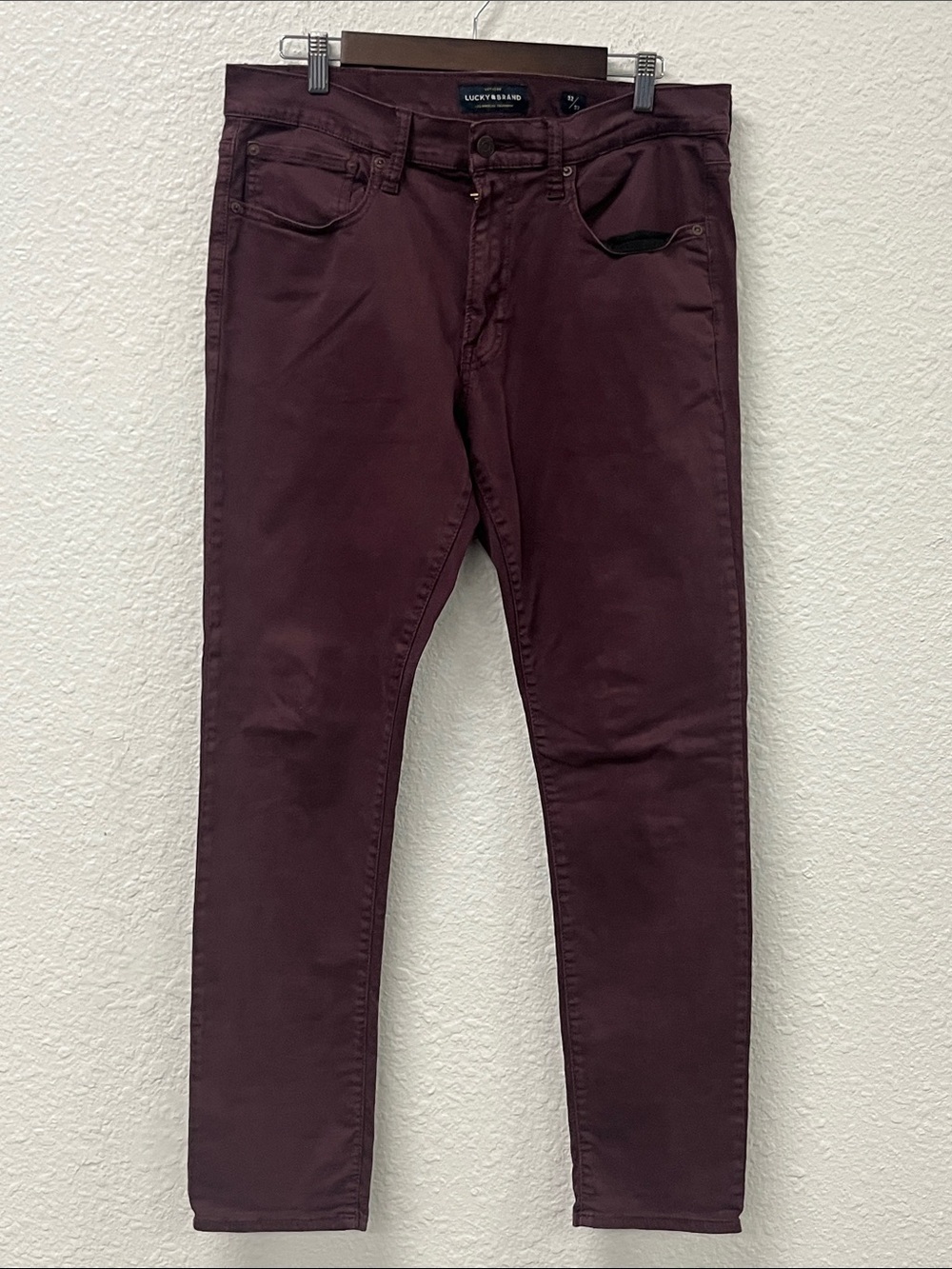Lucky Brand 121 Straight Chino Pants in Deep Wine 32x32